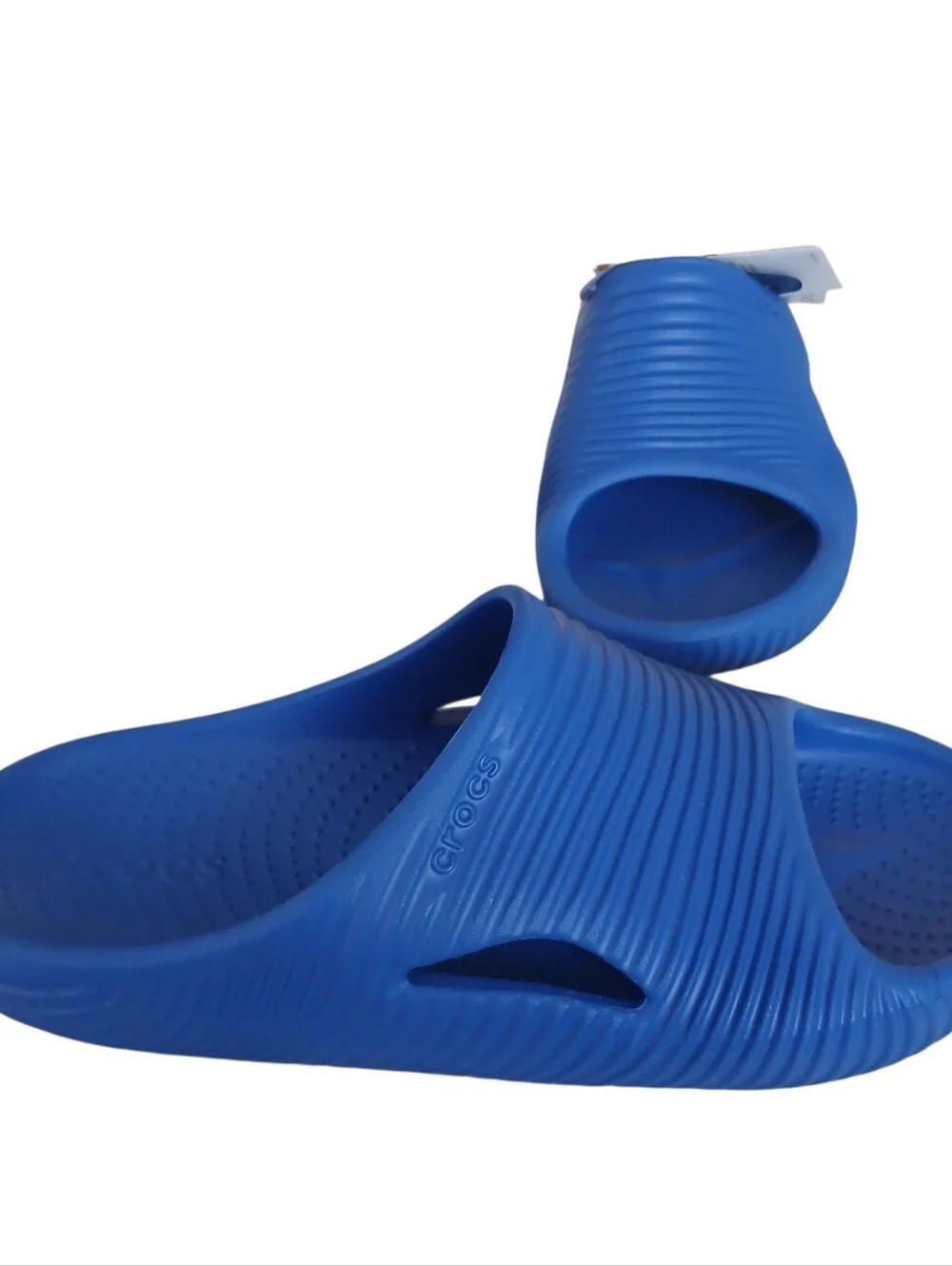 NEW CROCS Mellow Tide Recovery Slides Women's 10 Blue Relaxation Comfort